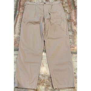 COS Mens Pleated Front Chino Pants Classic Khaki Beige Tapered Leg Size 32R